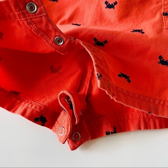 CARTER'S Nautical Crab Orange Romper - Picture 4 of 11